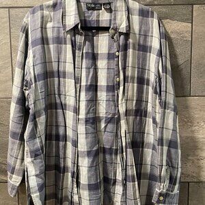 Style&Co Flannel Shirt Blue L